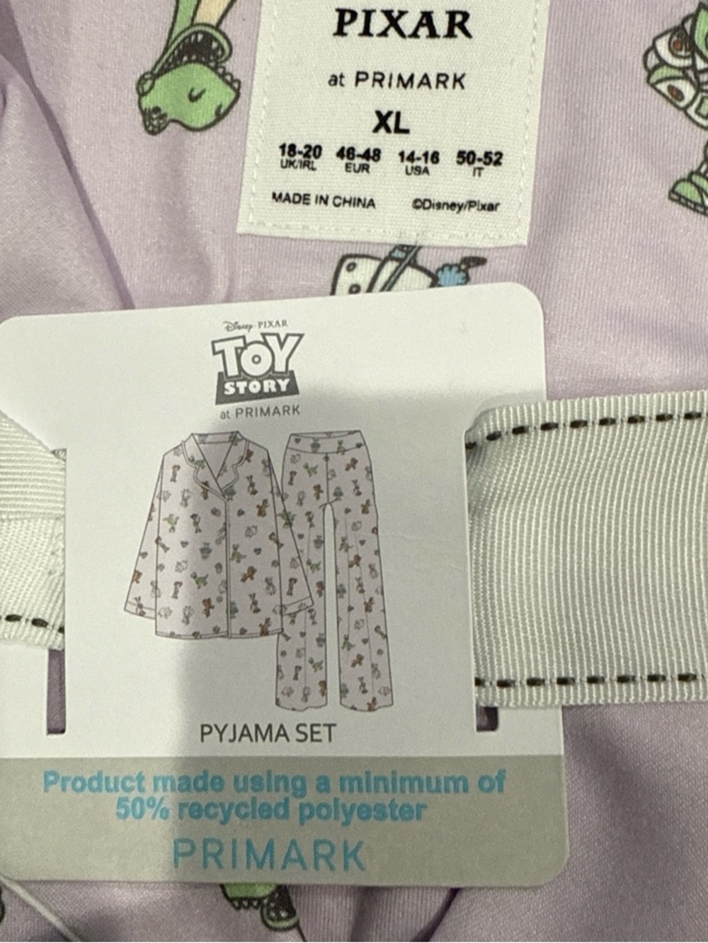 Disney Pixar Toy Story X Primark Long Sleeve Pyjama Set Size XL NEW - Picture 2 of 4